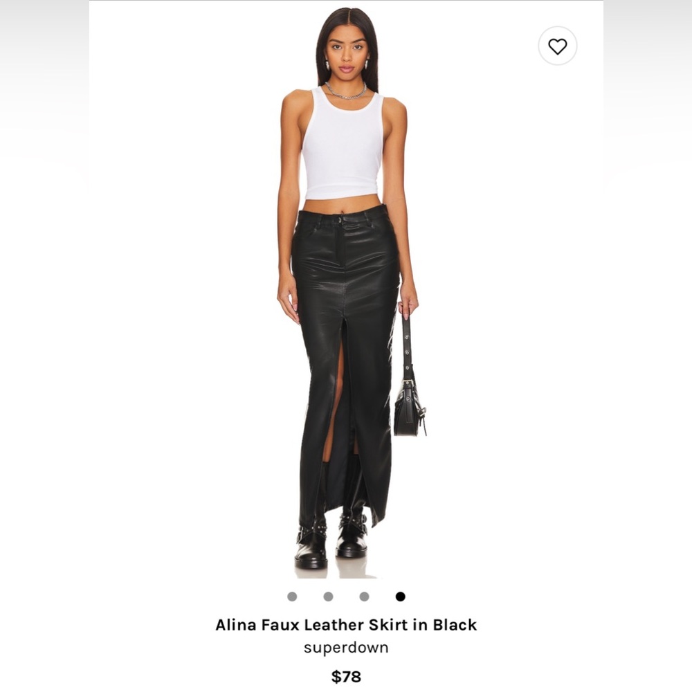 Superdown Faux Leather Skirt - Picture 1 of 3